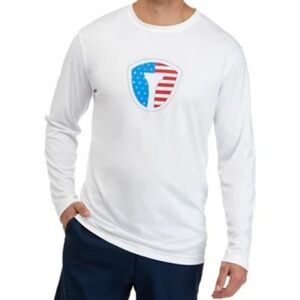 Brand New Pro Tour® Men's Long Sleeve Americana Logo Print Sun Protection Crew T